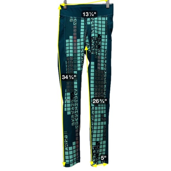 162 Under Armour| NWOT Teal Black High Waisted Moisture-Wicking Legging (Size S) - Picture 9 of 12
